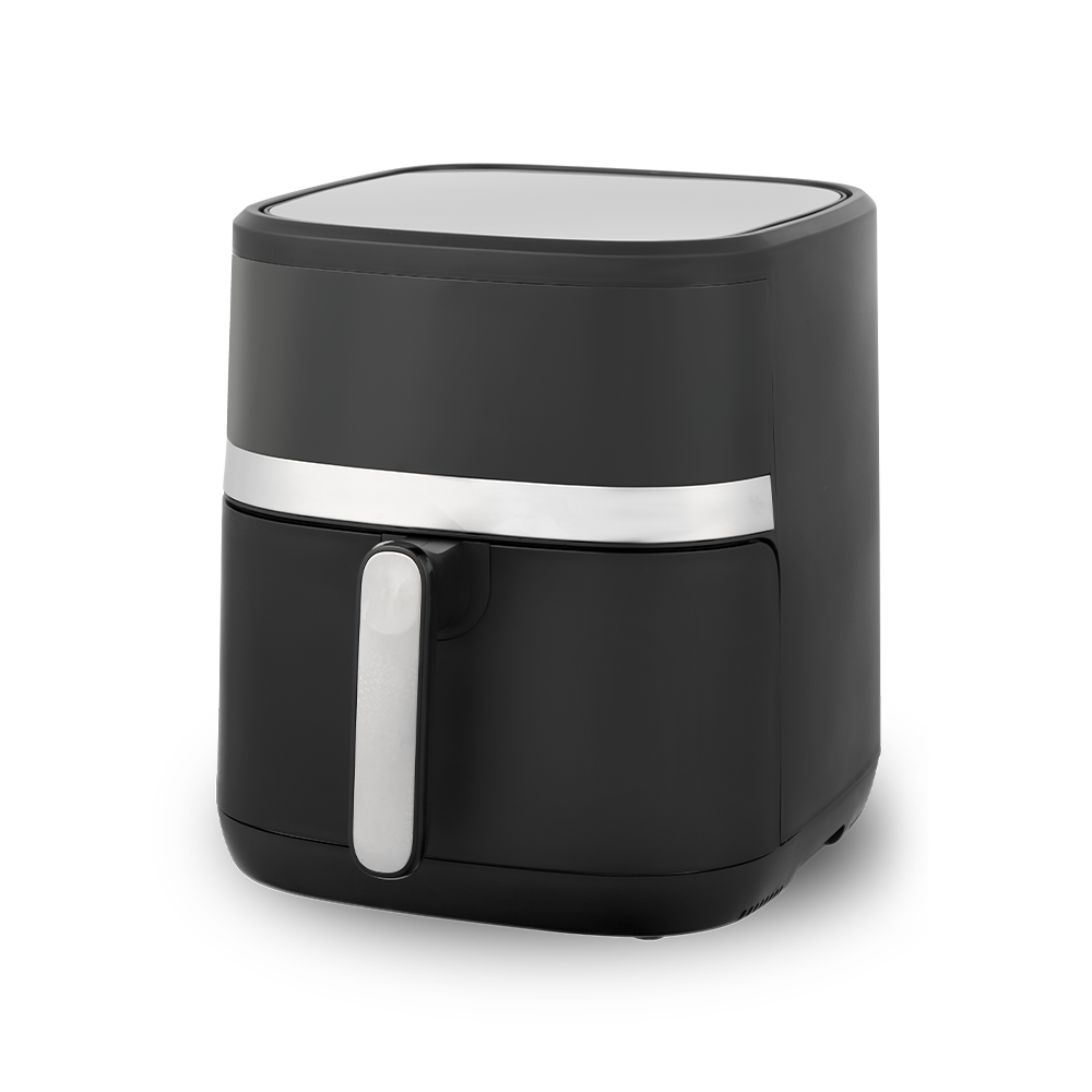 Fryer Aeir Scáileán Tadhaill Digiteach Bán Agus Dubh Galánta